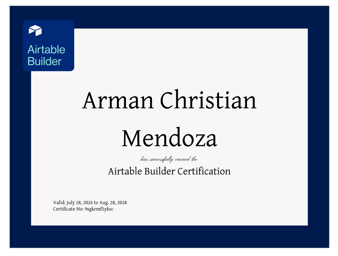 Airtable Builder Certification